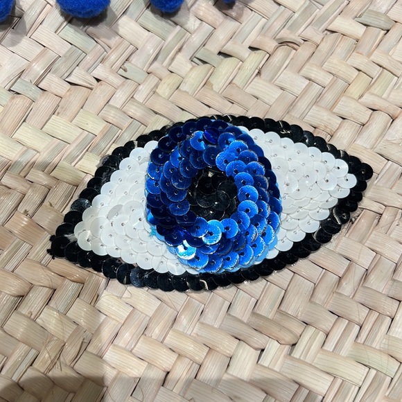 Brand new rattan evil eye clutch from bits and pieces to go - Picture 5 of 6
